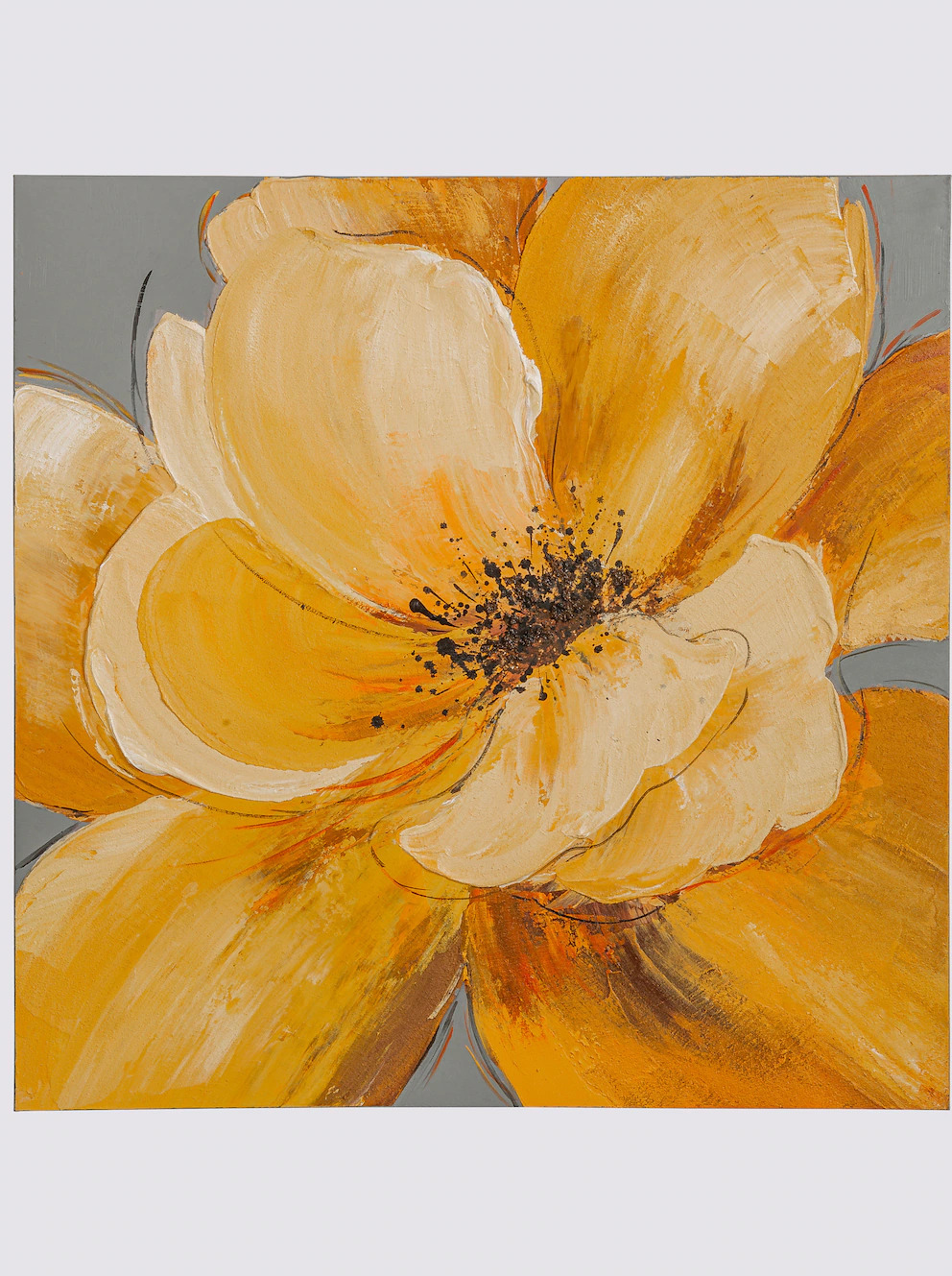 Gelbes Blumen Bild 80x80,35 cm 