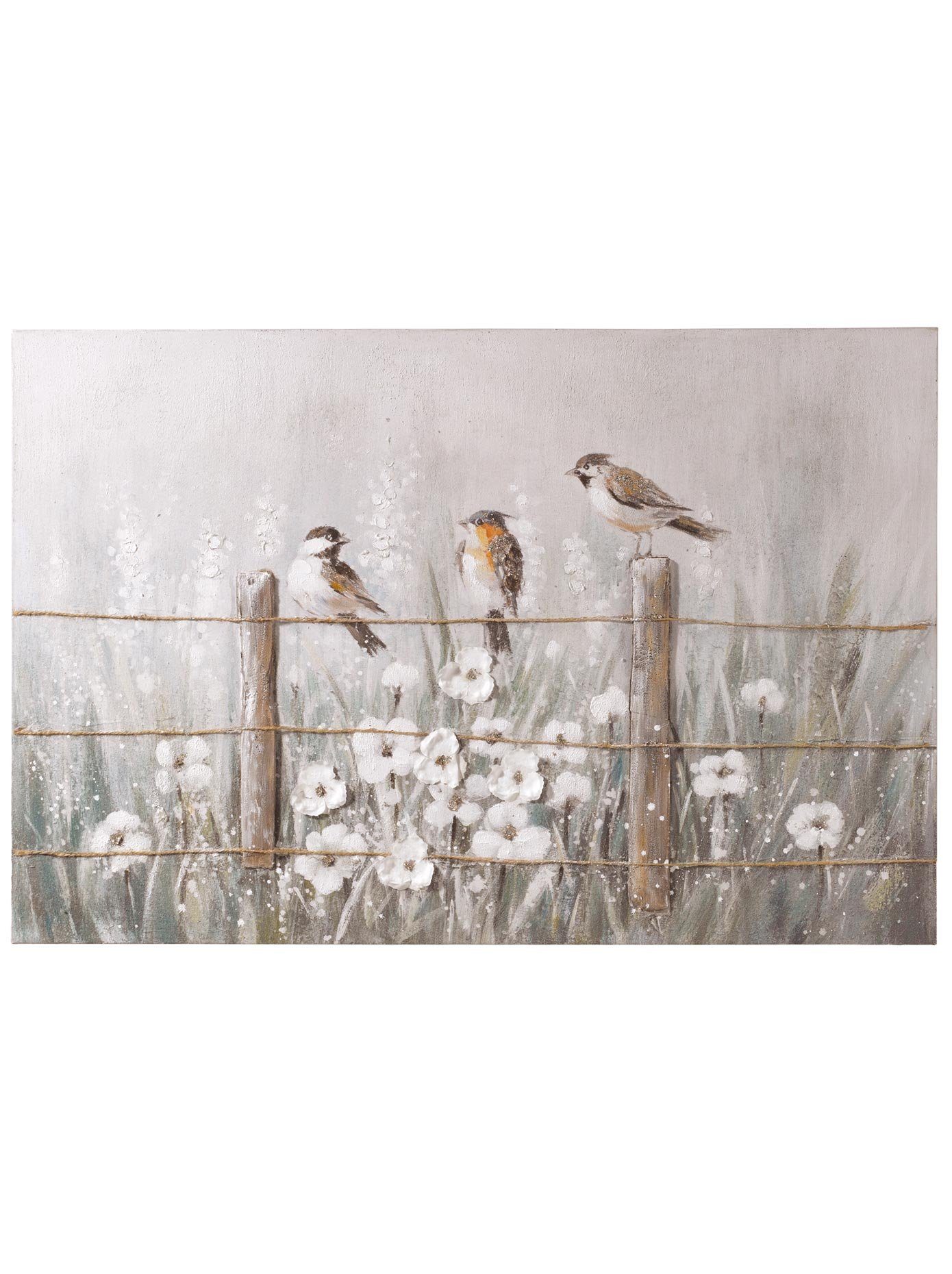 Gemälde 90x60 mit Vogel-Motiv
